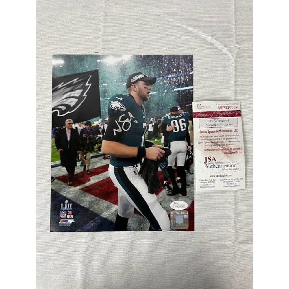 Nate Sudfeld signed autographed Philadelphia Eagles 8x10 SBLII Photo JSA